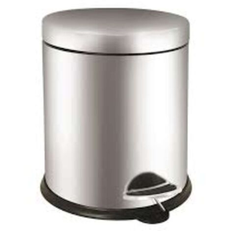 Mini Pattumiera Pedale Lt.5 Inox 913050 - 22,3X22,3X26,5 Cm