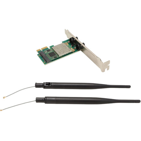 Mini-PCI-Express-WLAN-Karte 300 Mbit/s Dualband 2,4 GHz/5 GHz, Plug & Play für Laptops mit Antennen