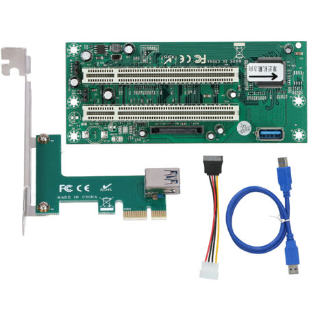 Mini-PCIe-zu-Dual-PCI-Erweiterungskarte mit USB-3.0-Anschlusskabel – ST46-Adapter