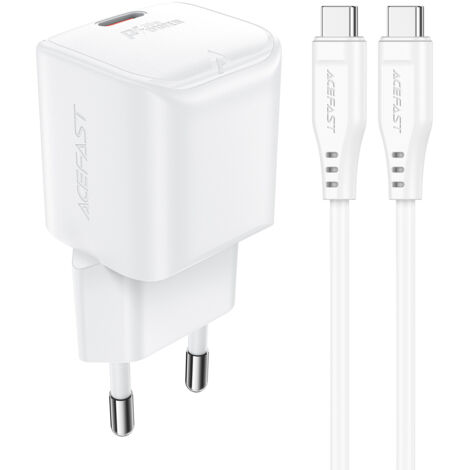Mini PD 30W GaN-Wandladegerät + USB-C-Kabel Weiß