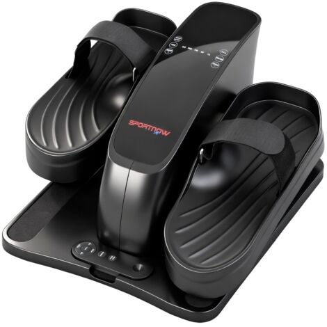 Mini-Pedaltrainer portable, 12 vitesses, écran LED, télécommande, antidérapant, métal et plastique, noir, idéal pour entraînement fitness à domicile