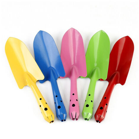 Mini pelle à main colorée, ensemble de truelles, outils de jardin pour planter des fleurs et creuser la terre (lot de 5)