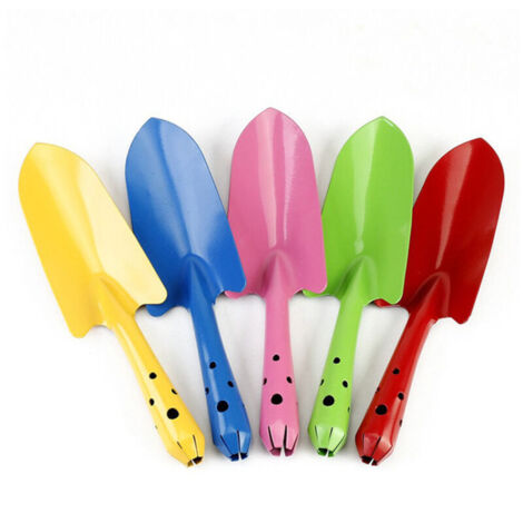 Mini pelle à main colorée, ensemble de truelles, outils de jardin pour planter des fleurs et creuser la terre (lot de 5)