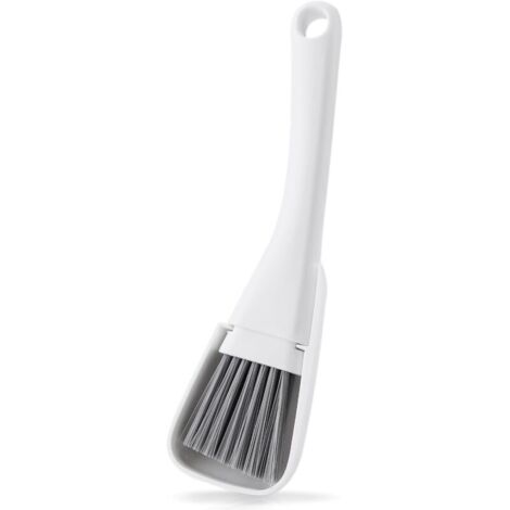 Mini pelle à poussière et brosse, petite brosse de nettoyage et pelle à poussière avec brosse emboîtée, petit balai de nettoyage peu pelucheux, outils de nettoyage informatique