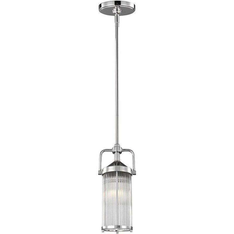 Elstead Lighting - Elstead Paulson - 1 Light Mini Ceiling Pendant Light Chrome IP44, G9