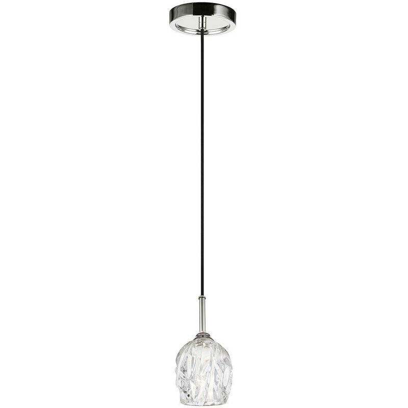 Elstead Rubin - 1 Light Ceiling Mini Pendant Polished Nickel, G9