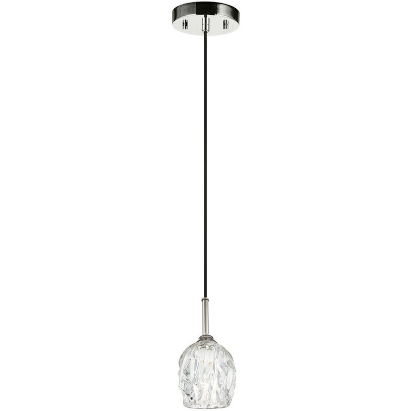 Rubin - 1 Light Ceiling Mini Pendant Polished Nickel, G9 - Elstead