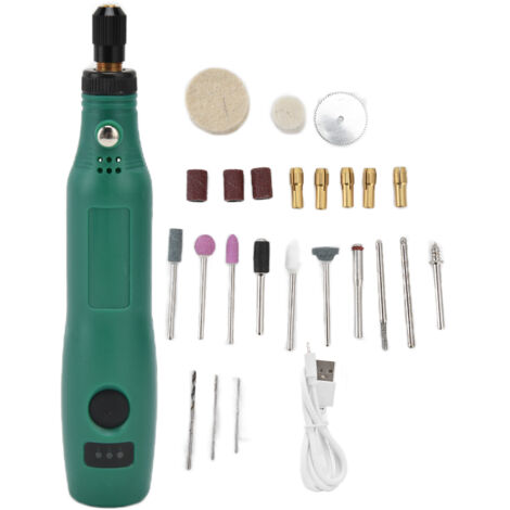 Mini Perceuse Électrique 5V 3 Vitesses, Kit Outil Polyvalent pour Perçage Gravure Ponçage