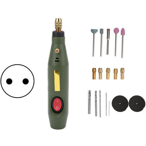 Mini perceuse électrique, broyeur, graveur, Kit d'outils de sculpture rotative, sculpture sur bois d'agate, prise AC 100-240VAU