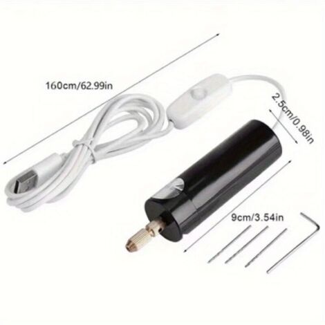 Mini Perceuse Électrique Portable USB 5V Bijoux Bricolage Bois Artisanat
