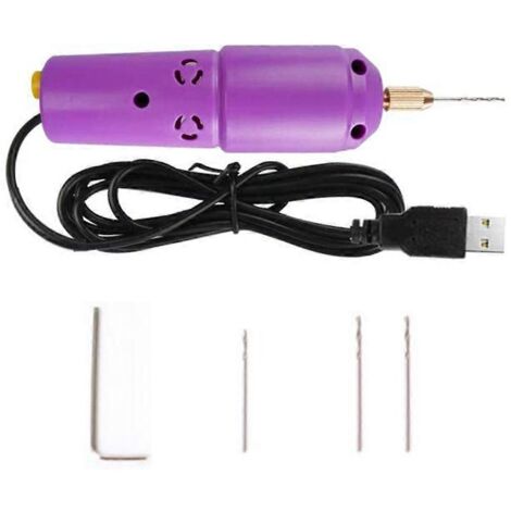 Mini perceuse électrique portative en aluminium avec ceinture et 3 forets
