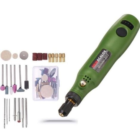 Mini Perceuse Electrique Sans Fil Broyeur Ensemble Meulage Polissage Perçage Rotatif 10W