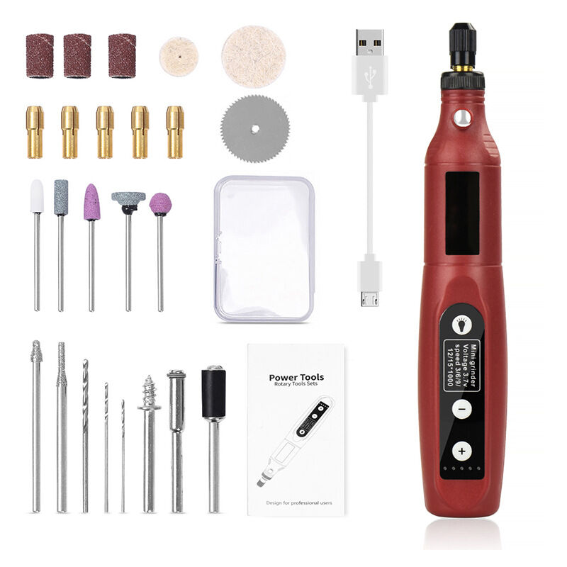 Mini Perceuse sans Fil USB Rechargeable LED - Outils Rotatifs pour DIY, Polissage, Coupe