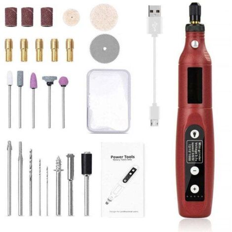 Mini Perceuse sans Fil USB Rechargeable LED - Outils Rotatifs pour DIY, Polissage, Coupe