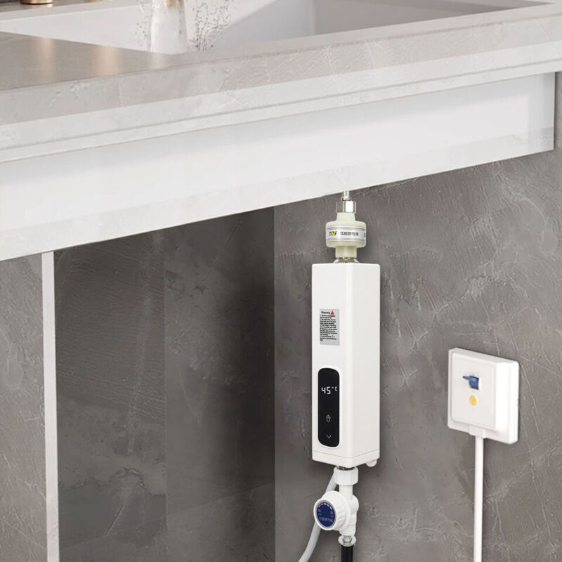Mini Petit Chauffe-eau instantané Electrique Eau Chaude Instantanée & Pommeau de Douche