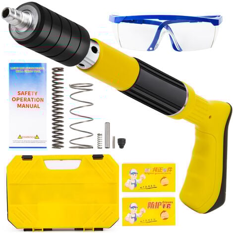 Mini petit pistolet à clous fixation murale cloueur manuel deuxième génération manche jaune