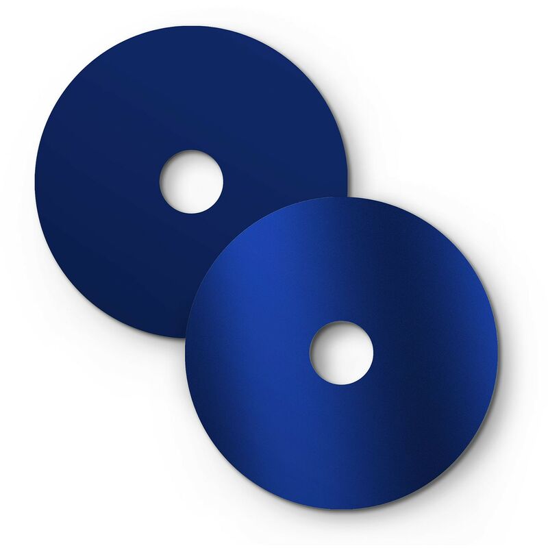 Image of Mini piatto Ellepì 'Solid Color' per lampade a sospensione, a parete e catenaria, diametro 24 cm - Made in Italy Blu lucido - Blu opaco - Blu lucido