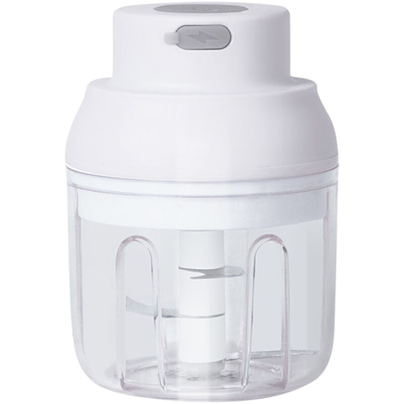 

Mini picadora de ajo electrica, picadora de alimentos multifuncion, carga USB,Blanco, 250 ml