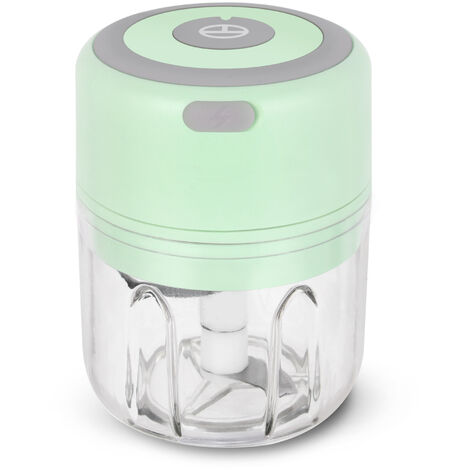 Mini Picadora MINKUROW, Picadora De Cebolla Eléctrica Duradera De 250 Ml De Capacidad Para Utensilios De Cocina (Verde)