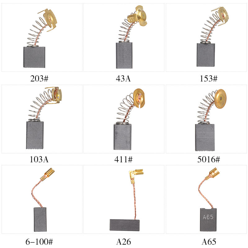 

Mini piezas de repuesto de repuesto de cepillos de motor de carbono negro, para motores, herramienta rotativa,8