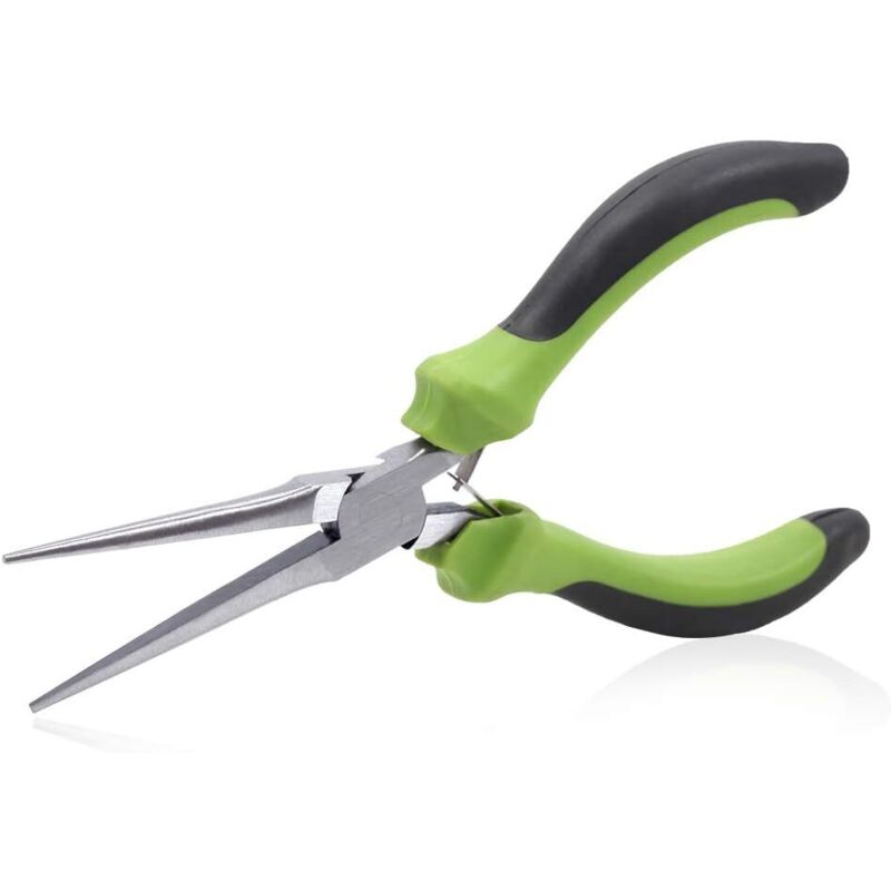 Mini pince à bec aiguille de 15,2 cm pour la fabrication de bijoux - Pince extra longue et fine - Outil professionnel - Perlage - Loisirs créatifs