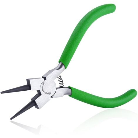 Mini pince à becs ronds pour la fabrication de bijoux 4.5" Extra mince mâchoire tronconique Pince à boucler petit fil Micro Fine Pinces Outils à main de précision Perlage professionnel