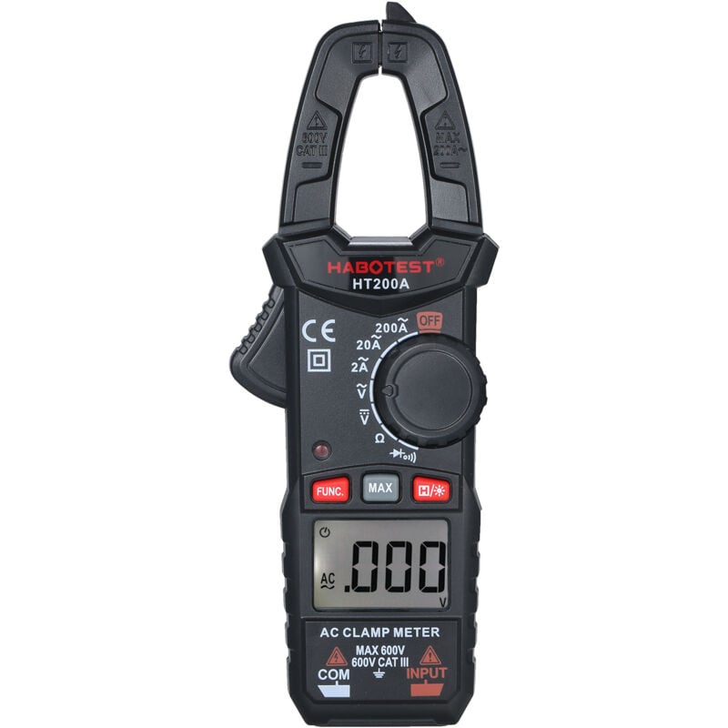 Lifcausal - Mini pince ampèremétrique numérique portative ac Pince de courant ac ultraportable Multimètre à plage automatique Multitesteur pour