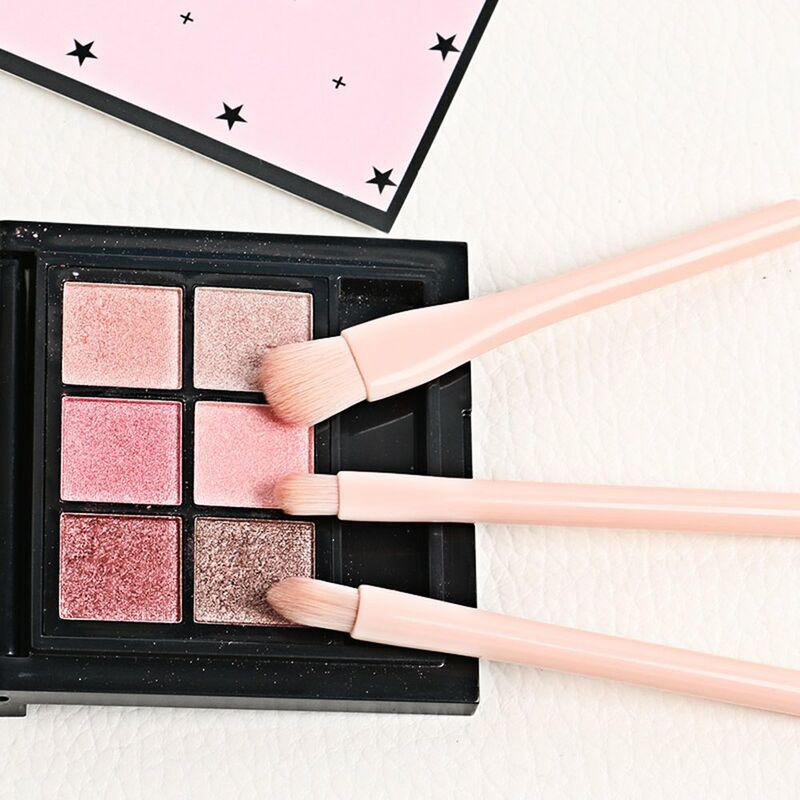

Happyshopping - Mini pinceles de maquillaje de ojos portatiles de viaje 4 en 1 profesionales, juego de pinceles de maquillaje de labios, delineador