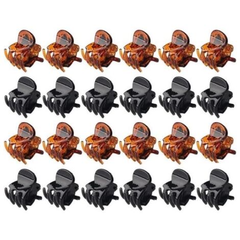 Mini Pinces à Cheveux Antidérapantes, 24 Pièces Petite Pince Cheveux Femme Petits Clips De Mâchoire 1.5cm Griffes à Cheveux En