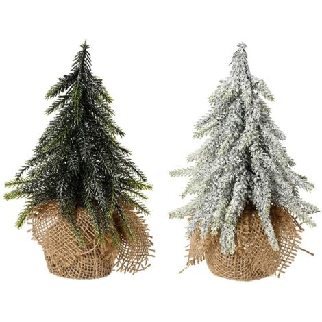 Mini pino con vaso in juta Ø12x20cm EVERLANDS