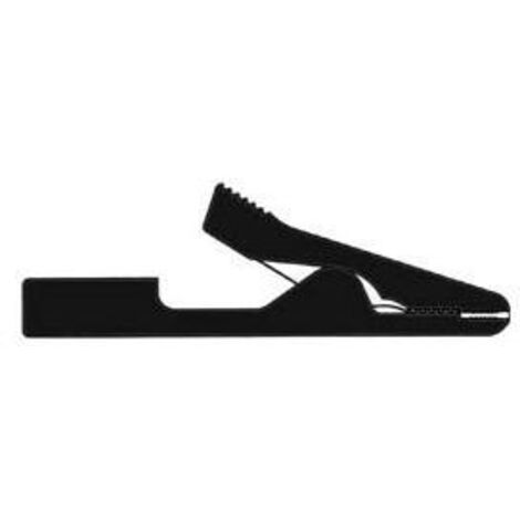 MINI PINZA COCODRILO AISLADA 2mm / NEGRA (MA1)