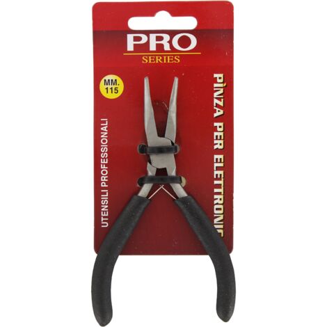 mini pinza per elettricista becchi curvi in acciaio manico antiscivolo mm 115