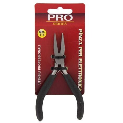 mini pinza per elettricista becchi piatti in acciaio manico antiscivolo mm 115