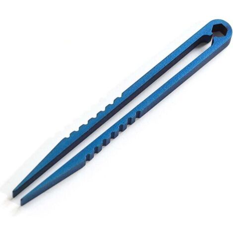 Mini pinzas compactas, ligeras y portátiles, fabricación de modelos de herramientas EDC. Supervivencia al aire libre Viajes Camping Senderismo (Azul).