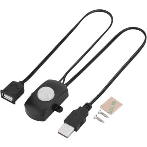 Mini-PIR-Bewegungsmelder-Schalter, Präsenzmelder für DIY-LED-Beleuchtung, PIR-Infrarot-Bewegungsmelder, Schalter, USB-Schnittstelle
