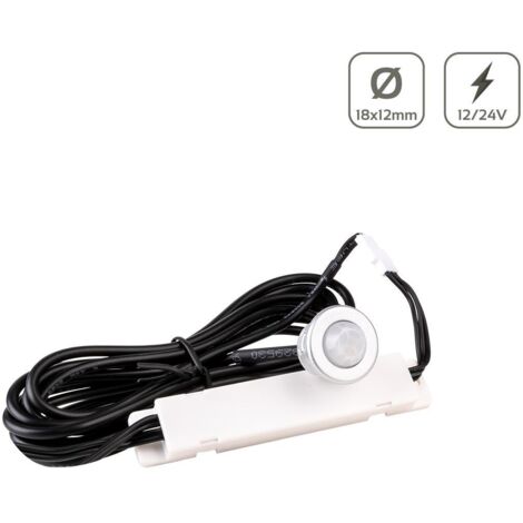Mini PIR Sensor Ø18x12mm max. 30W/12V - 60W/24V