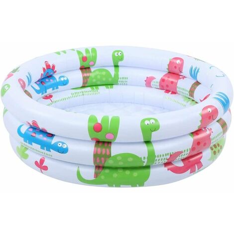 Mini piscina para niños, piscina inflable redonda para niños pequeños, piscina portátil para niños, bomba pequeña, piscina de dinosaurio de dibujos animados para interiores y exteriores 505025cm