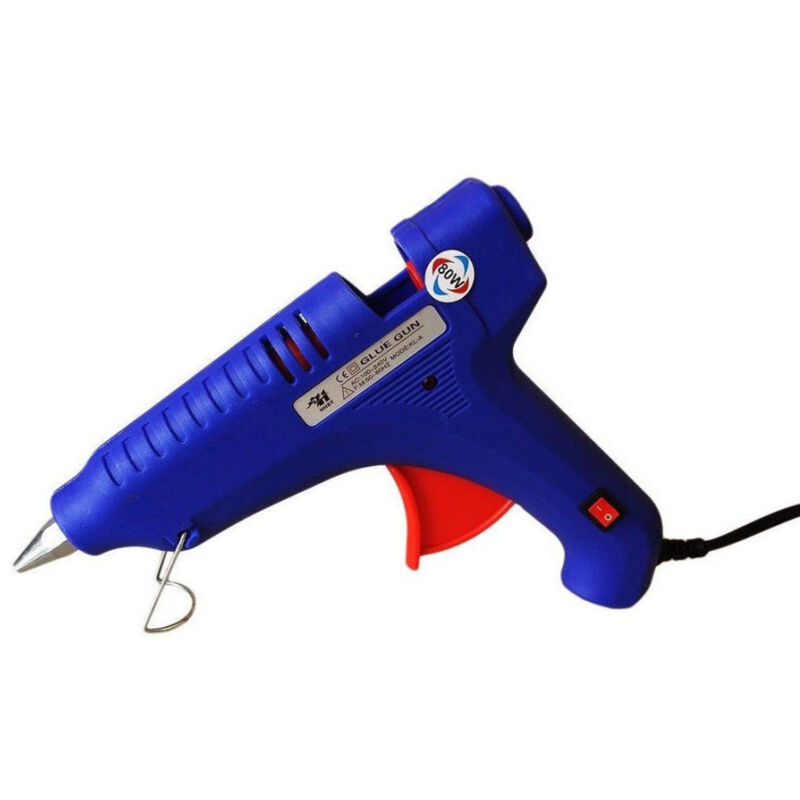 Image of TrAdE Shop Traesio - Mini Pistola Per Colla A Caldo 80w Con 10 Stick In Silicone Fai Da Te Bricolage -