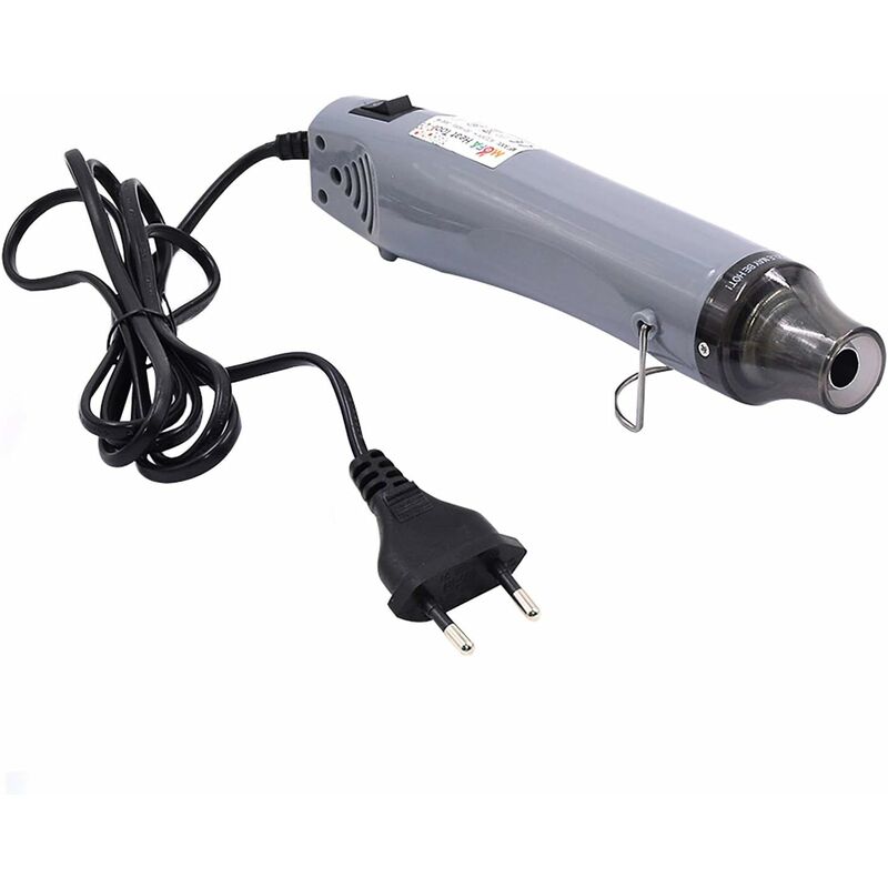 Linghhang - Mini pistolet à air chaud électrique 300 w Mini Shrink Heat Tool Embossing Heat Tool Mini outil de bricolage (argent)