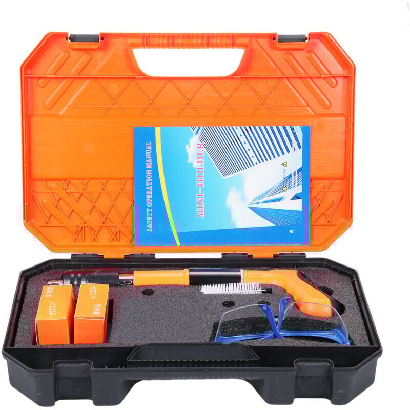 SNQ - Mini Pistolet à Clous , 5 Vitesses Réglable Portable Pistolet à Ongles Manuel, Cloueur Beton, Menuiserie et Décoration, Clous D'air Intégrés
