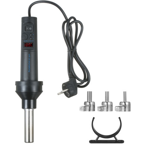 Mini pistolet thermique 420 W portable avec écran numérique, température et débit d'air réglables. Idéal pour le bricolage, le séchage par thermorétraction, le décapage de peinture et le soudage d'adh