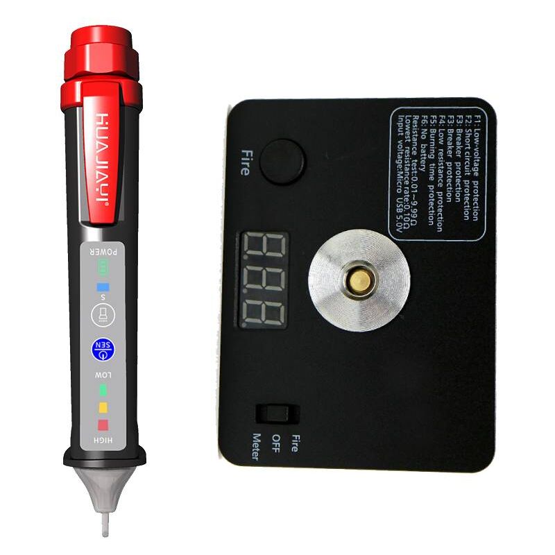 Sunxury - Mini plate-forme de construction de mesure de combustion de bobine, 521 onglets, testeur de résistance V3 Ohm et un stylo de test