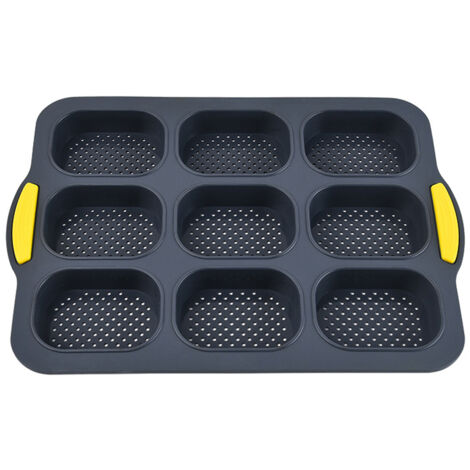 Mini Plateau de Cuisson pour Baguette, Moule de Cuisson de Pain Français en Silicone Antiadhésif Plateau Croustillant pour Gâteau de Cuisson Boulanger (2)