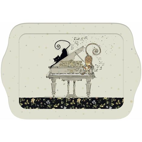 Mini plateau rectangulaire Chats et Piano