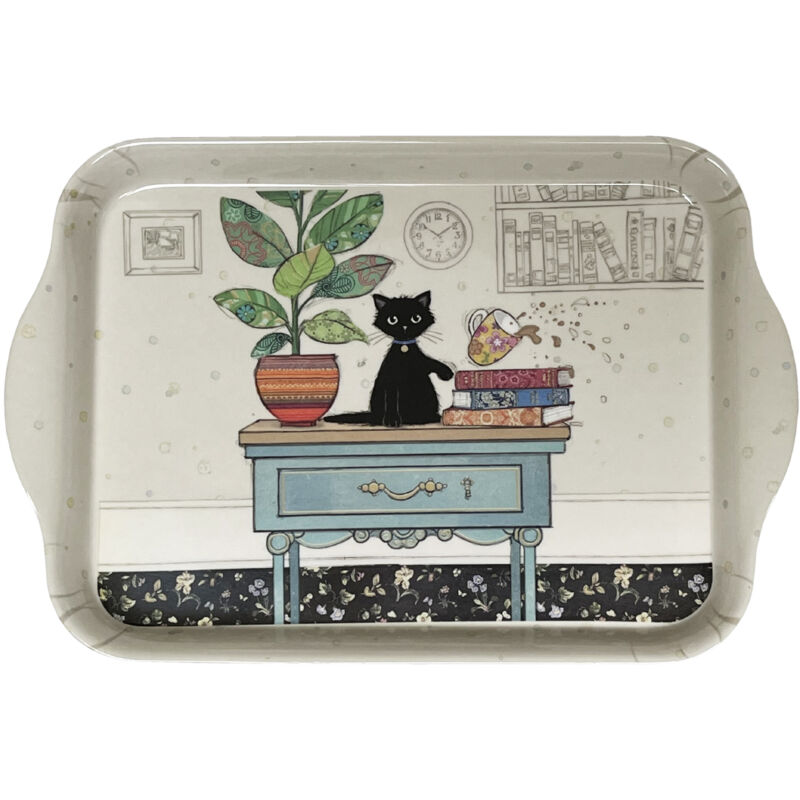 Mini plateau vide poche rectangulaire chaton sur le bureau Mini plateau vide poche rectangulaire chaton sur le bureau