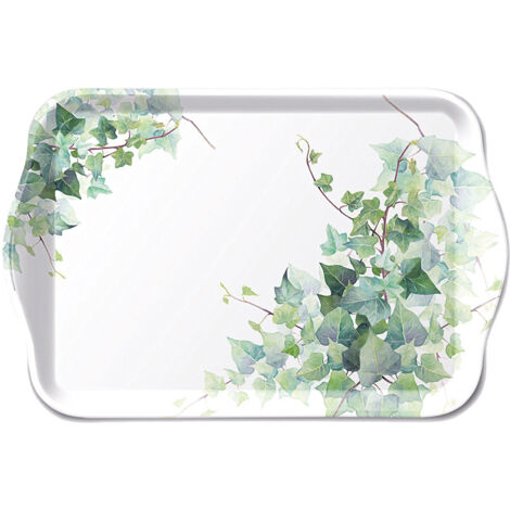 Mini plateau vide poche rectangulaire hedera blanc