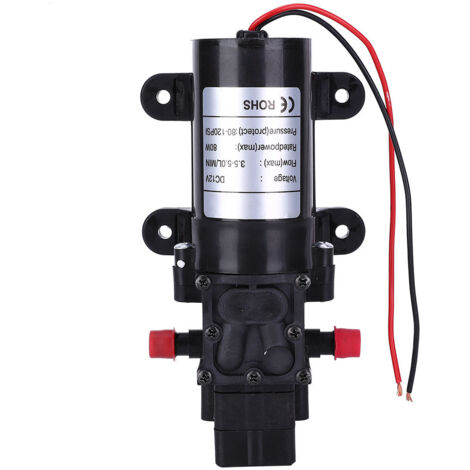 Mini pompa a membrana intelligente per purificatore d'acqua DC12V FL3210-80W, diametro uscita 10 mm