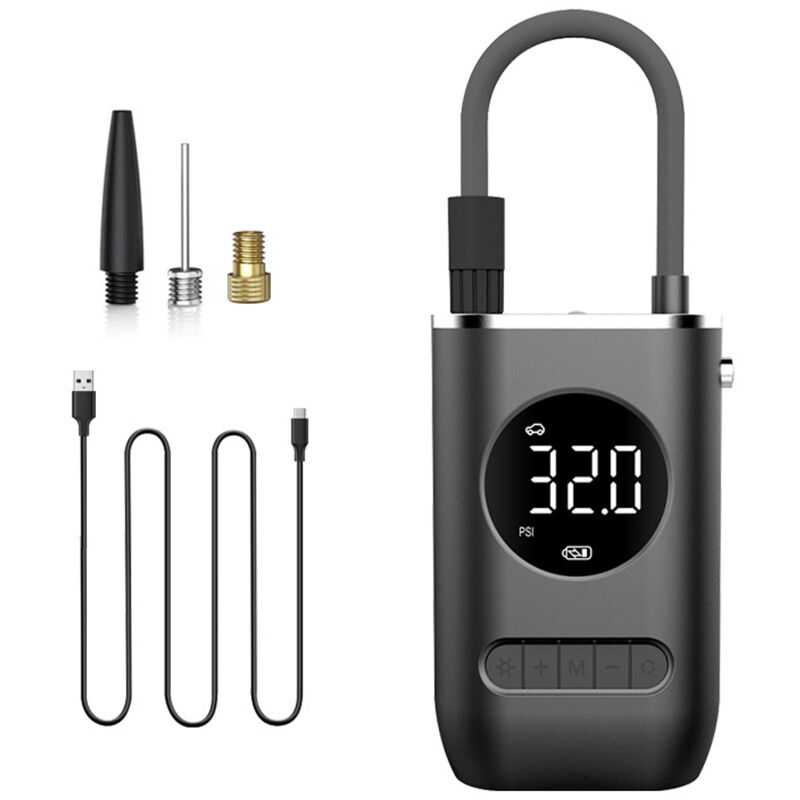 Lifcausal - Mini pompe à air de voiture 150 psi compresseur d'air sans fil gonfleur de pneu électrique portable avec lumière led fonction d'arrêt