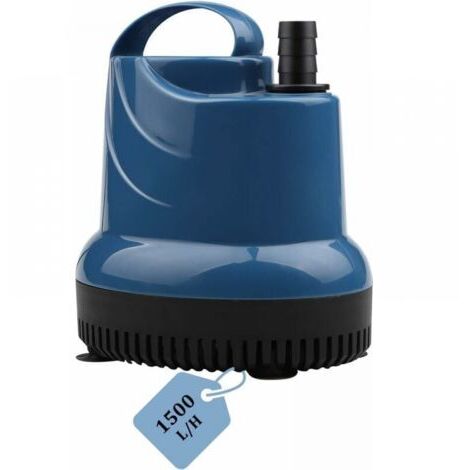 Mini Pompe à Eau Pompe Submersible 1500L/H 20W 230V Pompe à Vide de Cave Hauteur de Décharge 1,6 M Câble 1,8 M Convient pour Jardins, Aquariums, Étangs, Fontaines