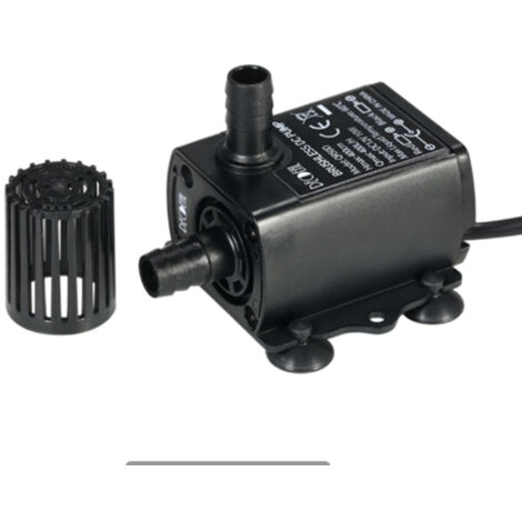 Mini pompe à eau sans balais DC12V 10W ultra-silencieuse avec raccord femelle 5,52,1 mm, étanche, submersible, pour fontaine et aquarium, débit 400 L/h, hauteur de refoulement 400 cm